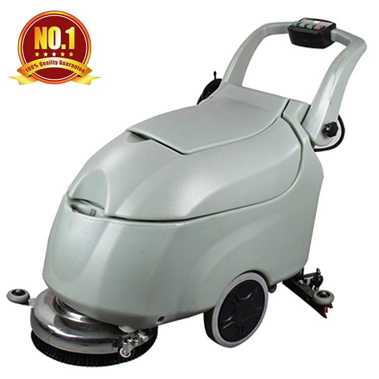 Commercial Walk Behind Scrubber Dryer Cleaning Machine Hand Push Floor Scrubber